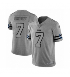 Men's Indianapolis Colts #7 Jacoby Brissett Limited Gray Team Logo Gridiron Football Jersey
