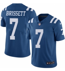 Men's Nike Indianapolis Colts #7 Jacoby Brissett Elite Royal Blue Rush Vapor Untouchable NFL Jersey