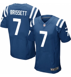 Men's Nike Indianapolis Colts #7 Jacoby Brissett Elite Royal Blue Team Color NFL Jersey
