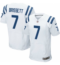Men's Nike Indianapolis Colts #7 Jacoby Brissett Elite White NFL Jersey