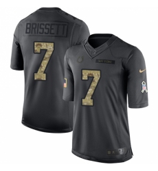 Men's Nike Indianapolis Colts #7 Jacoby Brissett Limited Black 2016 Salute to Service NFL Jersey