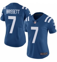 Women's Nike Indianapolis Colts #7 Jacoby Brissett Royal Blue Team Color Vapor Untouchable Limited Player NFL Jersey