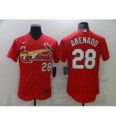 Men's St. Louis Cardinals #28 Nolan Arenado Nike Red Alternate Official Replica Jersey