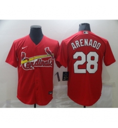 Men's St. Louis Cardinals #28 Nolan Arenado Nike Red Alternate Official Replica Player Jersey