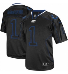 Men's Nike Indianapolis Colts #1 Pat McAfee Elite Lights Out Black NFL Jersey