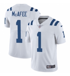 Men's Nike Indianapolis Colts #1 Pat McAfee White Vapor Untouchable Limited Player NFL Jersey