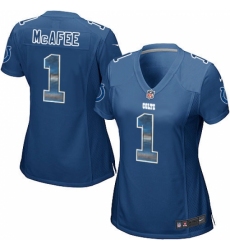 Women's Nike Indianapolis Colts #1 Pat McAfee Limited Royal Blue Strobe NFL Jersey