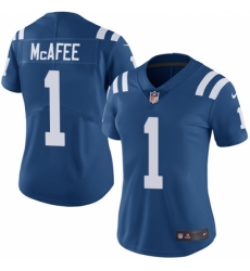 Women's Nike Indianapolis Colts #1 Pat McAfee Royal Blue Team Color Vapor Untouchable Limited Player NFL Jersey