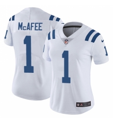 Women's Nike Indianapolis Colts #1 Pat McAfee White Vapor Untouchable Limited Player NFL Jersey