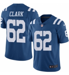 Men's Nike Indianapolis Colts #62 Le'Raven Clark Limited Royal Blue Rush Vapor Untouchable NFL Jersey