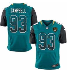 Men's Nike Jacksonville Jaguars #93 Calais Campbell Elite Teal Green Home Drift Fashion NFL Jersey