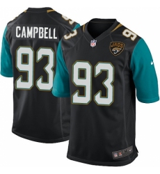 Men's Nike Jacksonville Jaguars #93 Calais Campbell Game Black Alternate NFL Jersey