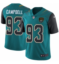 Men's Nike Jacksonville Jaguars #93 Calais Campbell Teal Green Team Color Vapor Untouchable Limited Player NFL Jersey