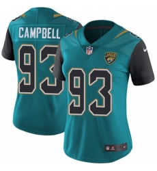 Women's Nike Jacksonville Jaguars #93 Calais Campbell Elite Teal Green Team Color NFL Jersey