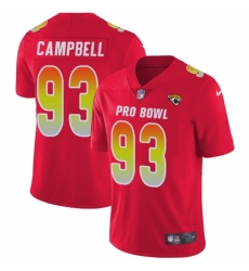 Women's Nike Jacksonville Jaguars #93 Calais Campbell Limited Red 2018 Pro Bowl NFL Jersey