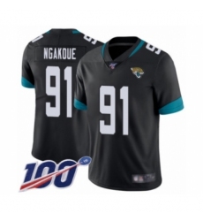 Men's Jacksonville Jaguars #91 Yannick Ngakoue Black Team Color Vapor Untouchable Limited Player 100th Season Football Jersey