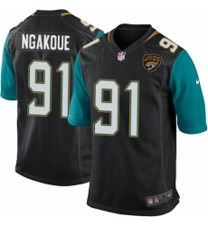 Men's Nike Jacksonville Jaguars #91 Yannick Ngakoue Game Black Alternate NFL Jersey