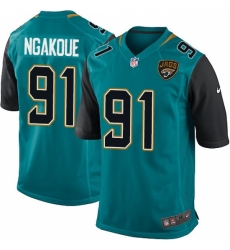 Men's Nike Jacksonville Jaguars #91 Yannick Ngakoue Game Teal Green Team Color NFL Jersey