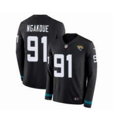 Men's Nike Jacksonville Jaguars #91 Yannick Ngakoue Limited Black Therma Long Sleeve NFL Jersey