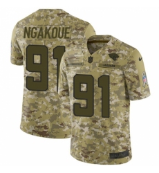 Men's Nike Jacksonville Jaguars #91 Yannick Ngakoue Limited Camo 2018 Salute to Service NFL Jer