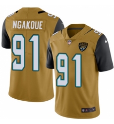 Men's Nike Jacksonville Jaguars #91 Yannick Ngakoue Limited Gold Rush Vapor Untouchable NFL Jersey
