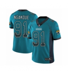 Men's Nike Jacksonville Jaguars #91 Yannick Ngakoue Limited Teal Green Rush Drift Fashion NFL Jersey