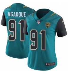 Women's Nike Jacksonville Jaguars #91 Yannick Ngakoue Elite Teal Green Team Color NFL Jersey