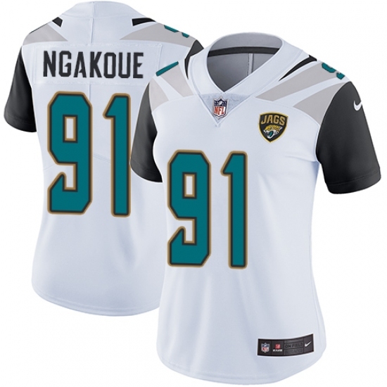 Women's Nike Jacksonville Jaguars #91 Yannick Ngakoue Elite White NFL Jersey Women's Nike Jacksonville Jaguars #91 Yannick Ngakoue Elite White NFL Jersey