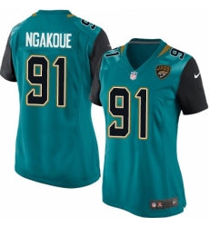 Women's Nike Jacksonville Jaguars #91 Yannick Ngakoue Game Teal Green Team Color NFL Jersey