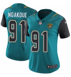 Women's Nike Jacksonville Jaguars #91 Yannick Ngakoue Teal Green Team Color Vapor Untouchable Limited Player NFL Jersey