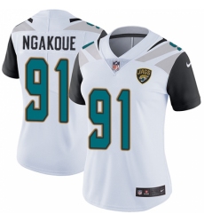 Women's Nike Jacksonville Jaguars #91 Yannick Ngakoue White Vapor Untouchable Limited Player NFL Jersey