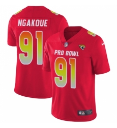 Youth Nike Jacksonville Jaguars #91 Yannick Ngakoue Limited Red 2018 Pro Bowl NFL Jersey