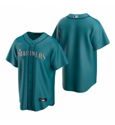 Men's Nike Seattle Mariners Blank Aqua Alternate Stitched Baseball Jersey