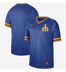 Men's Nike Seattle Mariners Blank Cooperstown Collection Legend V-Neck Jersey Royal