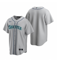 Men's Nike Seattle Mariners Blank Gray Road Stitched Baseball Jersey