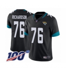 Men's Jacksonville Jaguars #76 Will Richardson Black Team Color Vapor Untouchable Limited Player 100th Season Football Jersey