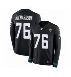Men's Nike Jacksonville Jaguars #76 Will Richardson Limited Black Therma Long Sleeve NFL Jersey
