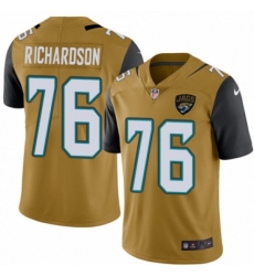 Men's Nike Jacksonville Jaguars #76 Will Richardson Limited Gold Rush Vapor Untouchable NFL Jersey