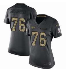 Women's Nike Jacksonville Jaguars #76 Will Richardson Limited Black 2016 Salute to Service NFL Jersey