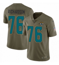 Youth Nike Jacksonville Jaguars #76 Will Richardson Limited Olive 2017 Salute to Service NFL Jersey