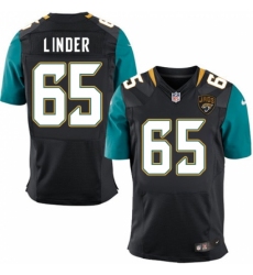 Men's Nike Jacksonville Jaguars #65 Brandon Linder Black Alternate Vapor Untouchable Elite Player NFL Jersey