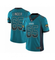 Men's Nike Jacksonville Jaguars #65 Brandon Linder Limited Teal Green Rush Drift Fashion NFL Jersey