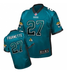 Men's Nike Jacksonville Jaguars #27 Leonard Fournette Elite Teal Green Drift Fashion NFL Jersey