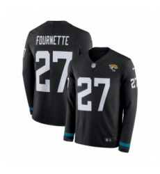 Men's Nike Jacksonville Jaguars #27 Leonard Fournette Limited Black Therma Long Sleeve NFL Jersey