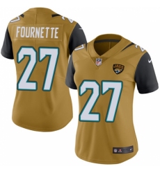 Women's Nike Jacksonville Jaguars #27 Leonard Fournette Limited Gold Rush Vapor Untouchable NFL Jersey