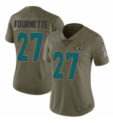 Women's Nike Jacksonville Jaguars #27 Leonard Fournette Limited Olive 2017 Salute to Service NFL Jersey