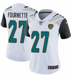 Women's Nike Jacksonville Jaguars #27 Leonard Fournette White Vapor Untouchable Limited Player NFL Jersey
