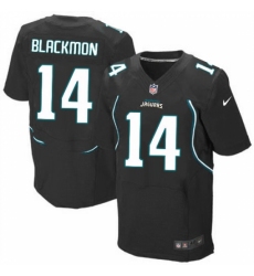 Men's Nike Jacksonville Jaguars #14 Justin Blackmon Black Alternate Vapor Untouchable Elite Player NFL Jersey