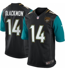 Men's Nike Jacksonville Jaguars #14 Justin Blackmon Game Black Alternate NFL Jersey