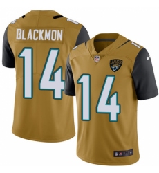 Men's Nike Jacksonville Jaguars #14 Justin Blackmon Limited Gold Rush Vapor Untouchable NFL Jersey
